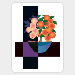 Delicate tangerine bonsai Sticker